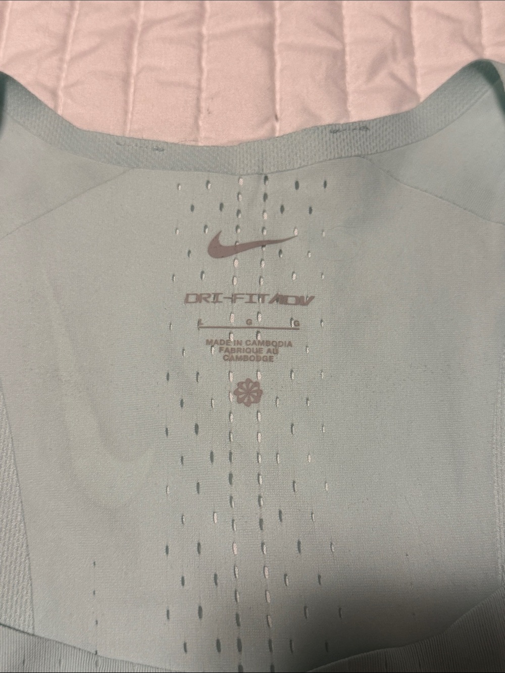 Nike aero swift tank top light Mint Green/blue Racerback size large men running - Picture 2 of 3